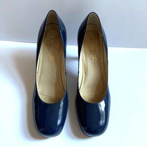 Boutique 58 Blue Leather Heels